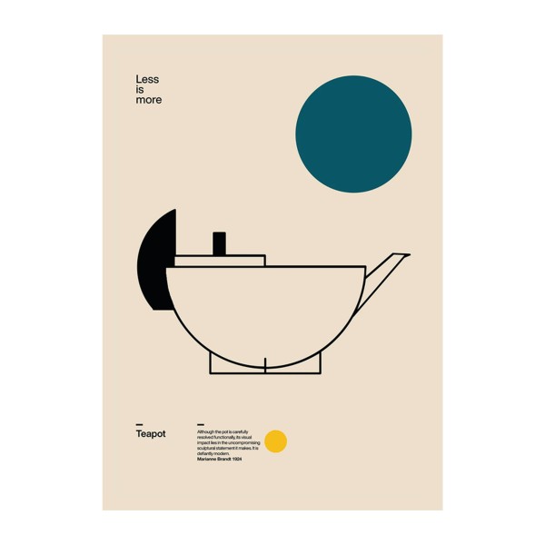 Poster . MARIANNE BRANDT TEAPOT . DAVID VINEIS