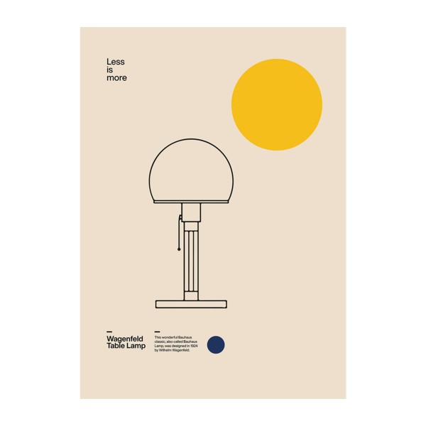 Poster . WAGENFELD TABLE LAMP . DAVID VINEIS