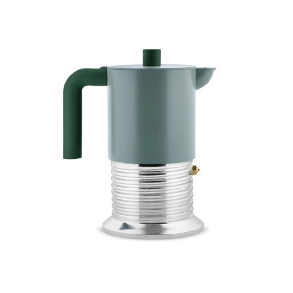 Espressokocher 6 Tassen . VITE . ALESSI . Grün