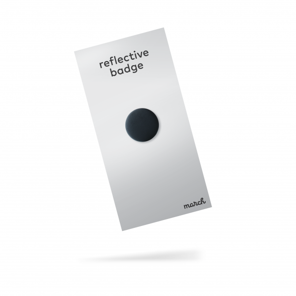 Reflective Badge Maxi . MARCH . schwarz
