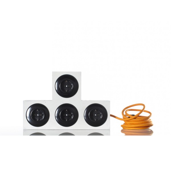 Steckdose . TETRIPLUG T . KATUH STUDIO . orange schwarz